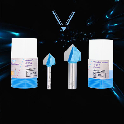 Mua Bộ định tuyến chắc chắn thực tế Bit 90 độ, Dao phay rãnh chữ V chống mài mòn online manufacture