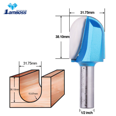 Lamboss Dovetail Router Bit Woodworking Long Blade Round Nose Bit Round Carving Bit