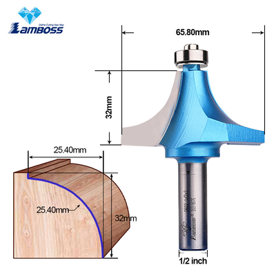 Lamboss làm tròn trên bit với đệm gỗ máy mài cắt góc tròn bit để làm gỗ