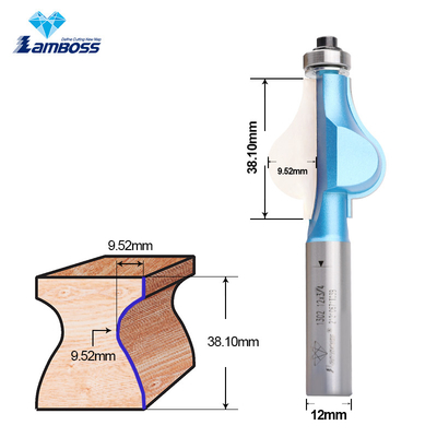 Lamboss Handrail Bit với vòng bi cho gỗ Router khắc bit Cove Box Bit