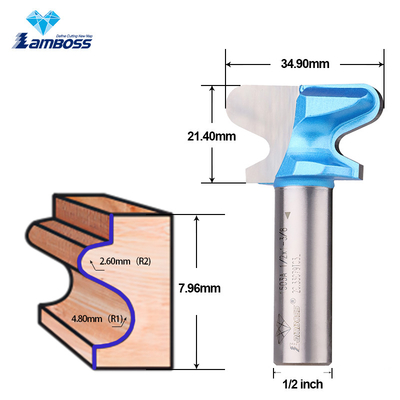 Lamboss A Double Finger Bit Trimming Milling Cutter Dovetail Router Bit Để làm gỗ