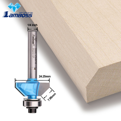 Lamboss V Router Bit 45 độ Chamfer Bit với Bearings khắc bit Router